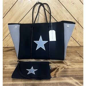 PreneLOVE Large Hampton Tote wristlet and dust bag NEW NWT Shaded Star